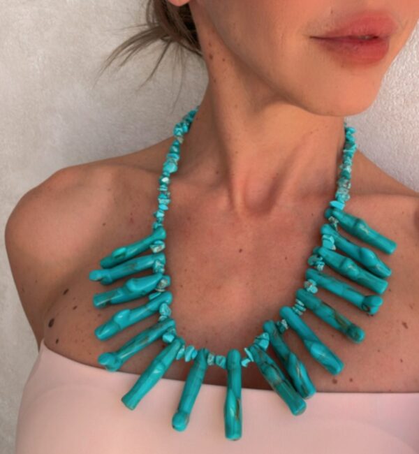 Collar Estilo Africano Imitación Hueso - Imagen 2