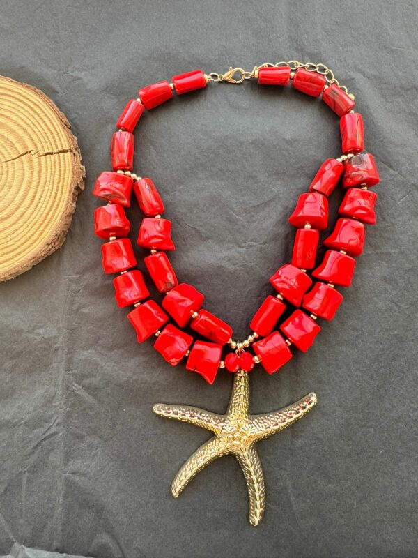 Colgante estrella de mar dorada grande