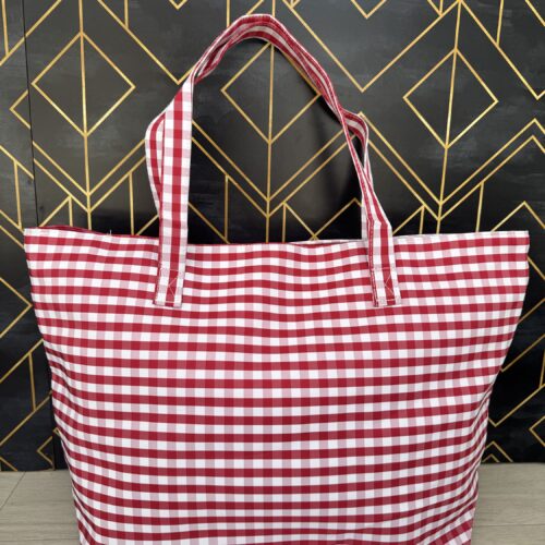 BOLSO VICHY MAXI – Tu aliado multiusos para primavera-verano rojo