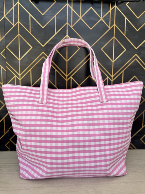 BOLSO VICHY MAXI – Tu aliado multiusos para primavera-verano rosa
